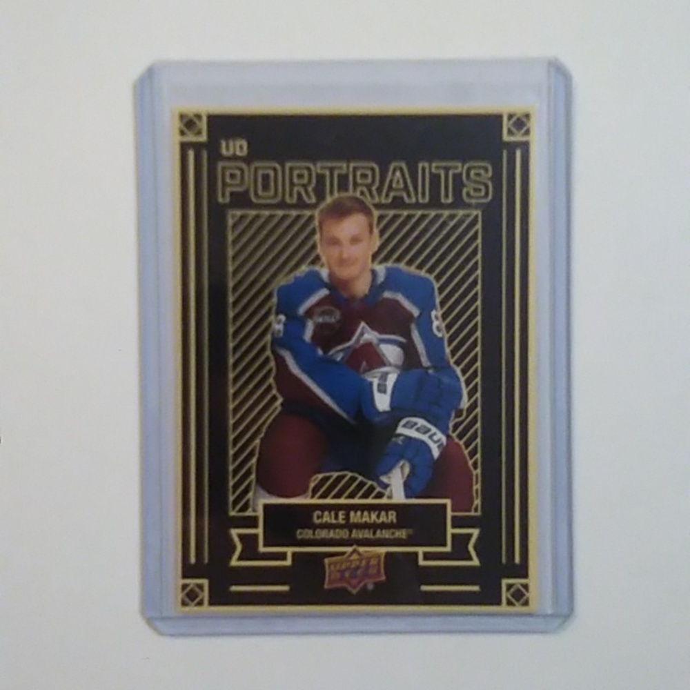 Cale Makar UD Portraits Upper Deck Hockey Card